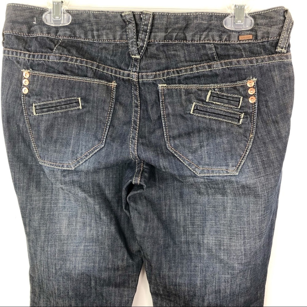 Kensie Denim Dark Wash Fade Bootcut Low Rise Jean - Picture 4 of 5